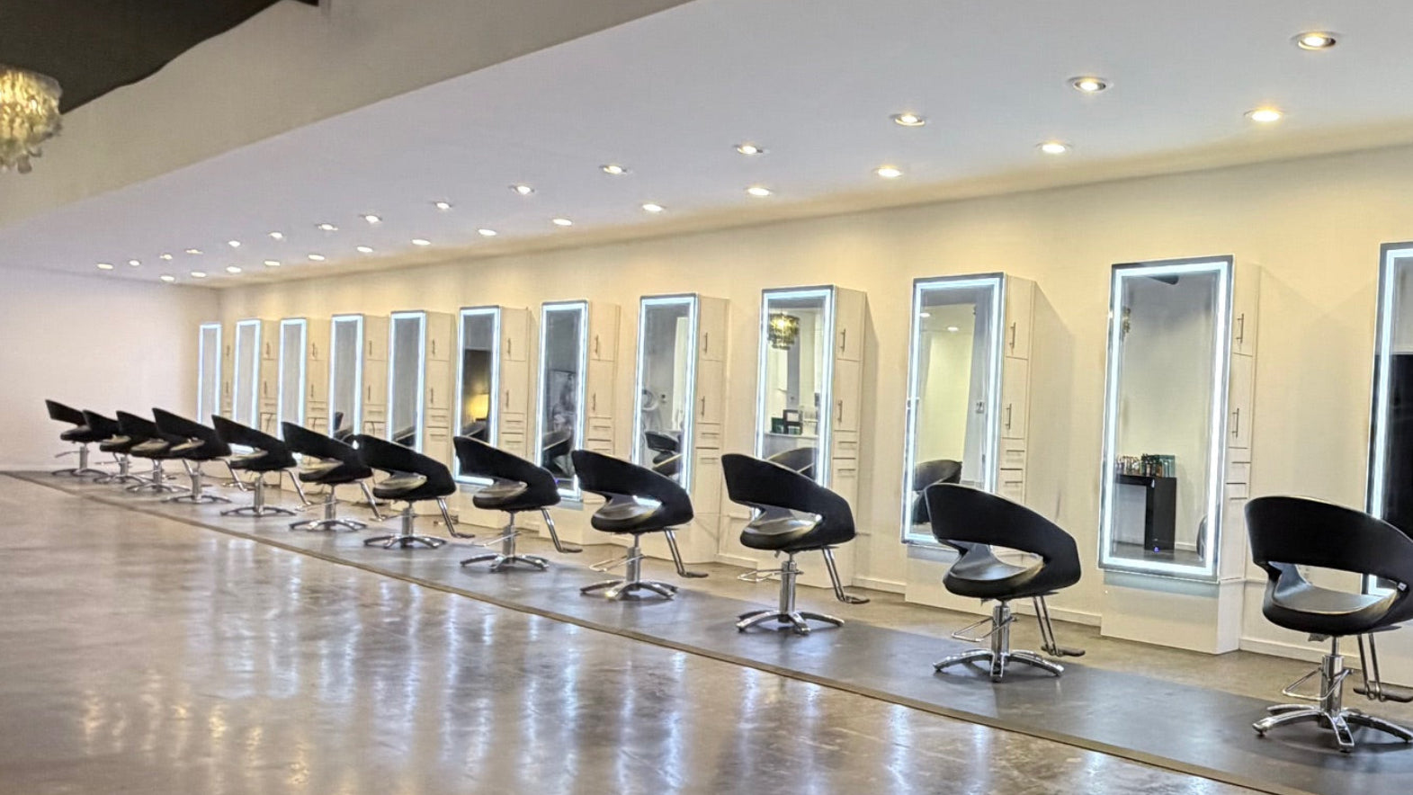 Bowie Salon interior styling and color area